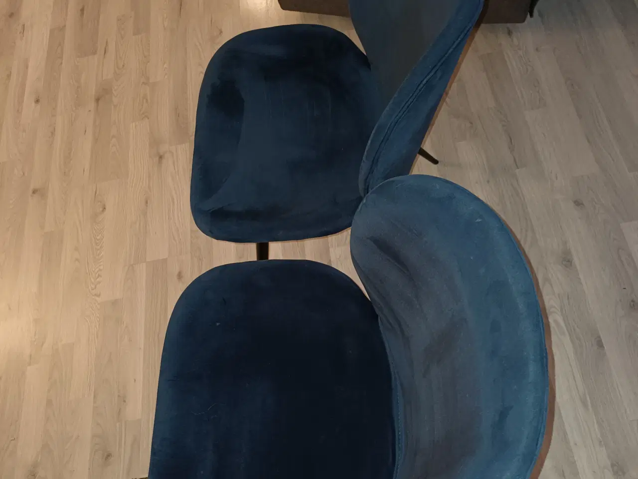 Billede 3 - 2 mørkeblå spisebordsstole 