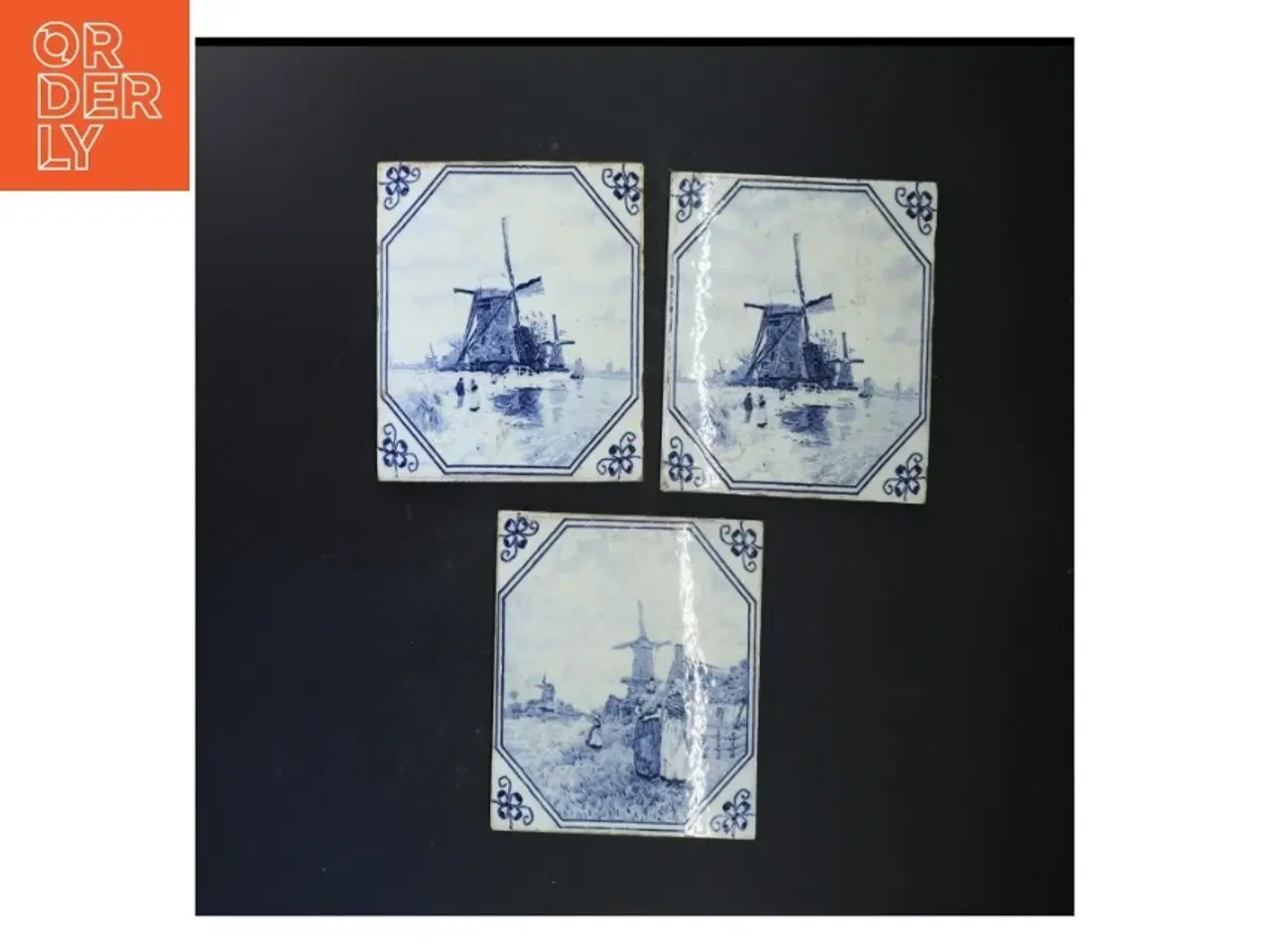 Billede 1 - Dekorative kakler (str. 15,5 cm. x, 15,5 cm. 3 styk)