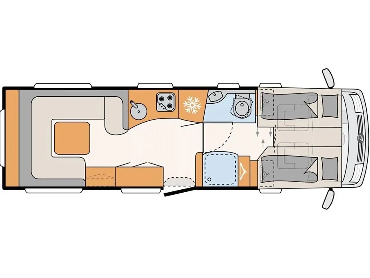 Billede 2 - 2026 - Dethleffs Den ultimative helårsbolig med loungesiddegruppe og gourmetkøkken