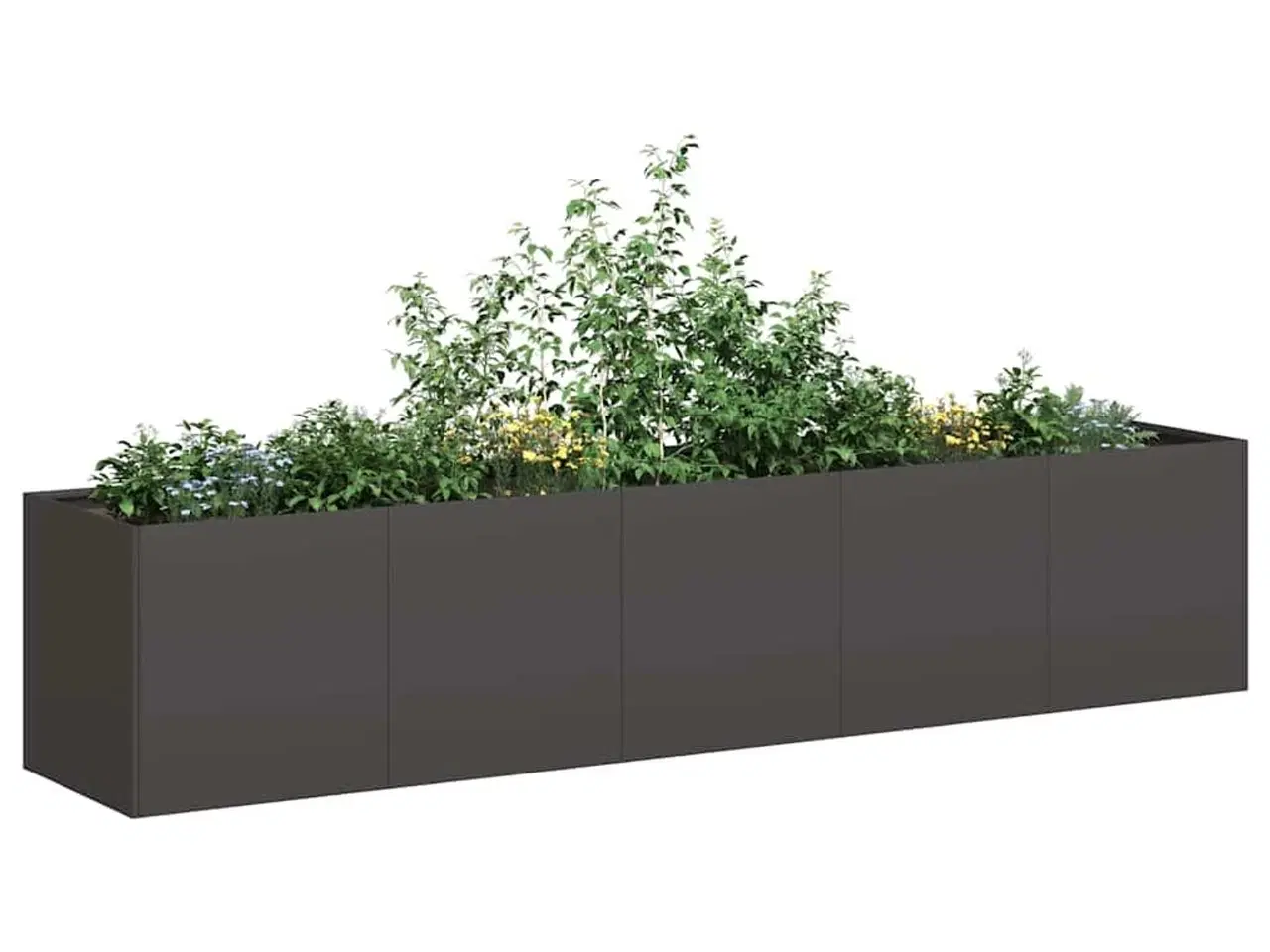 Billede 1 - Plantekasse sort 200x40x40 cm koldvalset stål