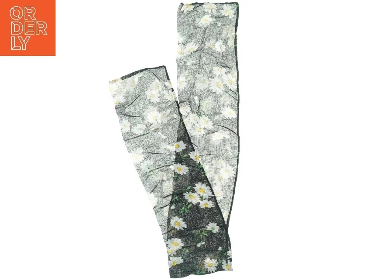 Billede 3 - Langt, blomstret tørklæde (str. 135. x 16 cm)