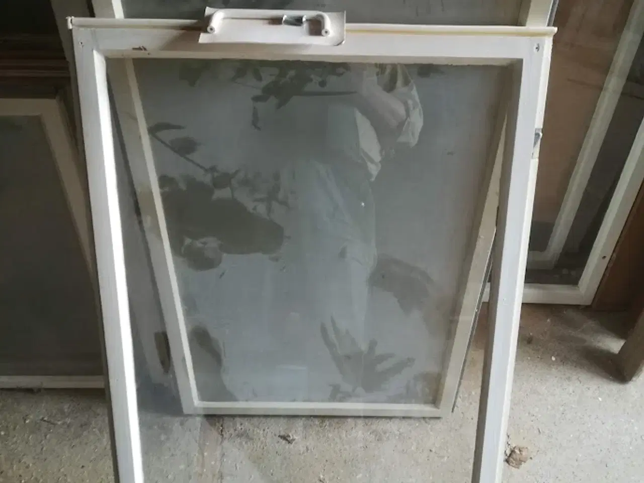 Billede 2 - Forsatsrammer,hvidmalede med isat glas