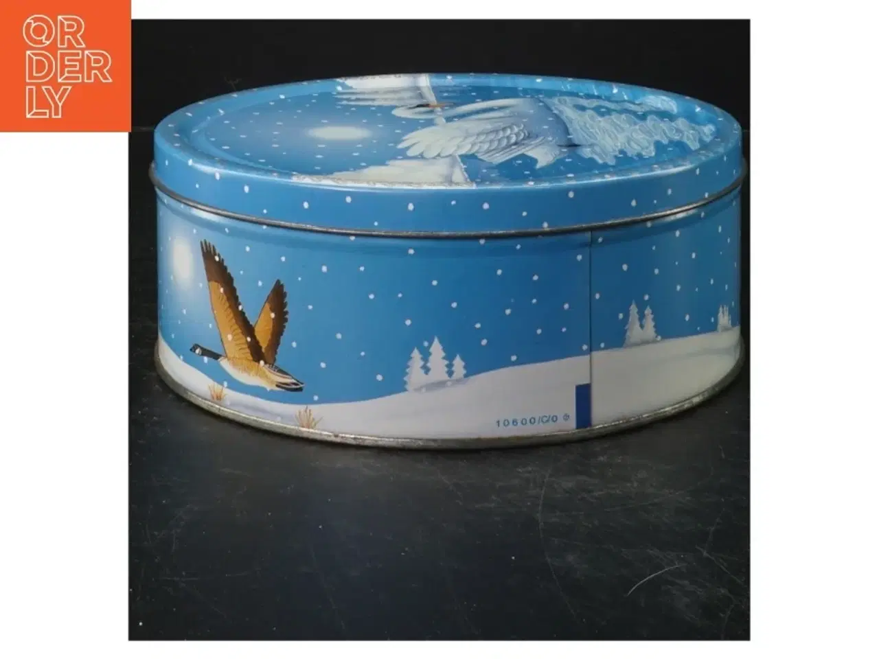 Billede 2 - Dekorativ dåse med svanemotiv (str. Ø. 19 cm)