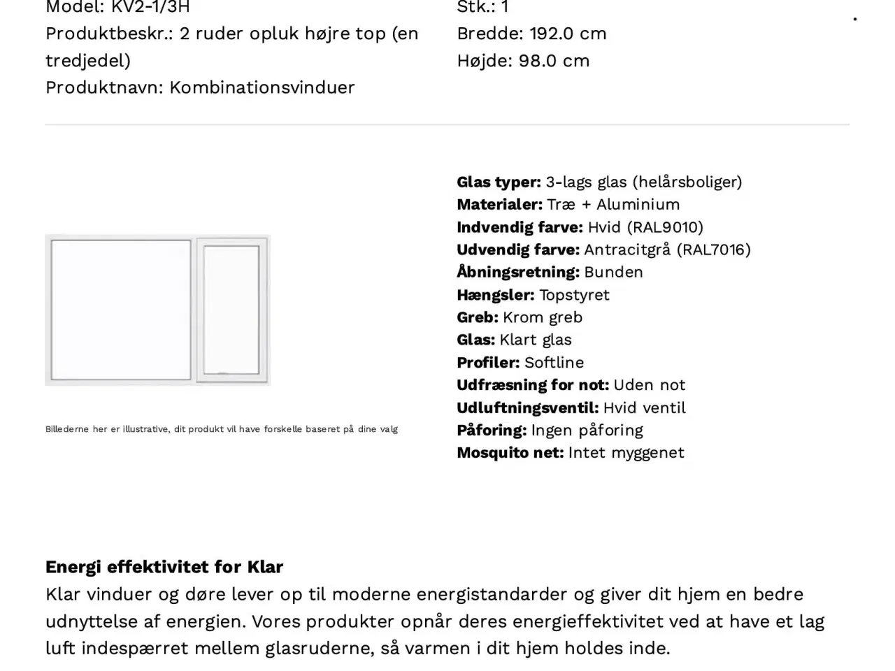 Billede 2 - BILLIGE! Nye vindue 2 stk. Træ/Alu med 3 lags glas