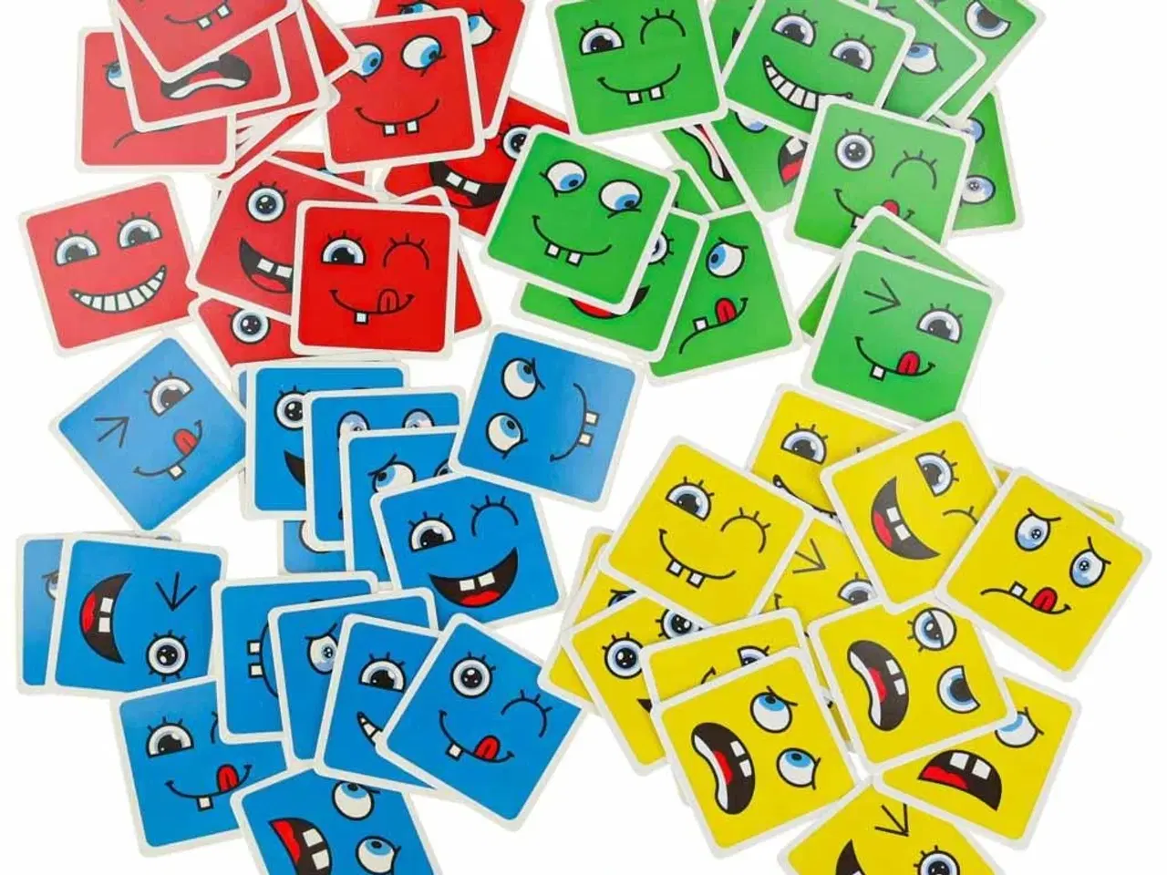 Billede 6 - Puslespil med skiftende ansigter – kreative klodser og kort (64 kort, 16 klodser)