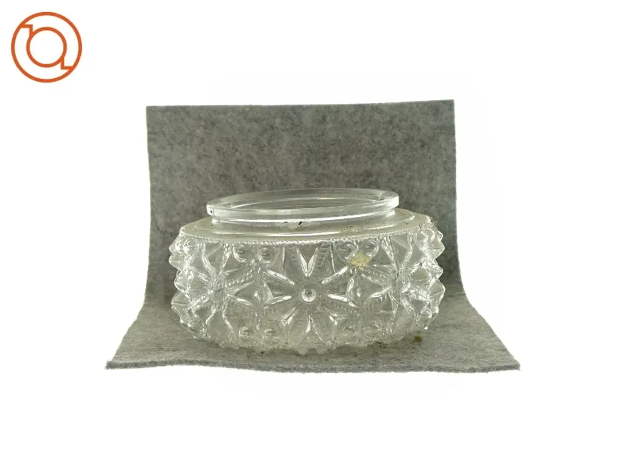 Billede 1 - Loftlampe glas med mønster i glasset