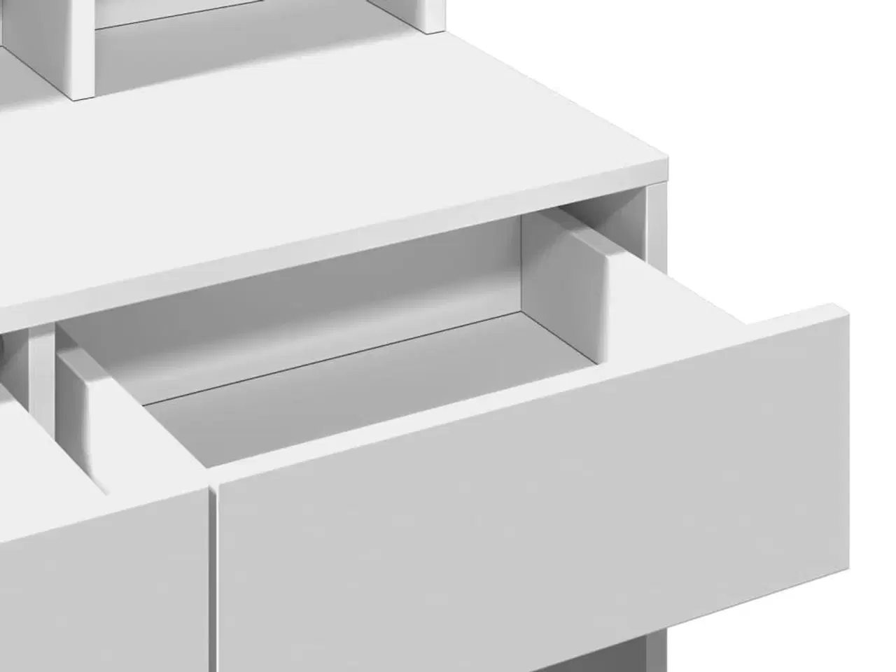 Billede 11 - Makeupbord med LED-lys 80x41x134,5 cm hvid