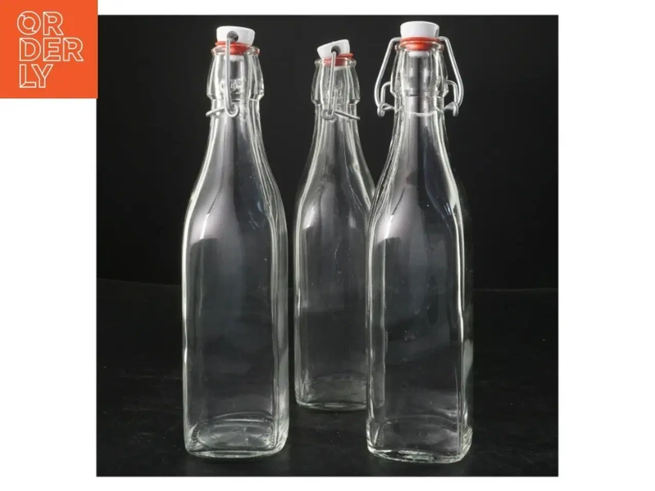 Billede 1 - Glasflasker med patentlåg (str. 26 cm)