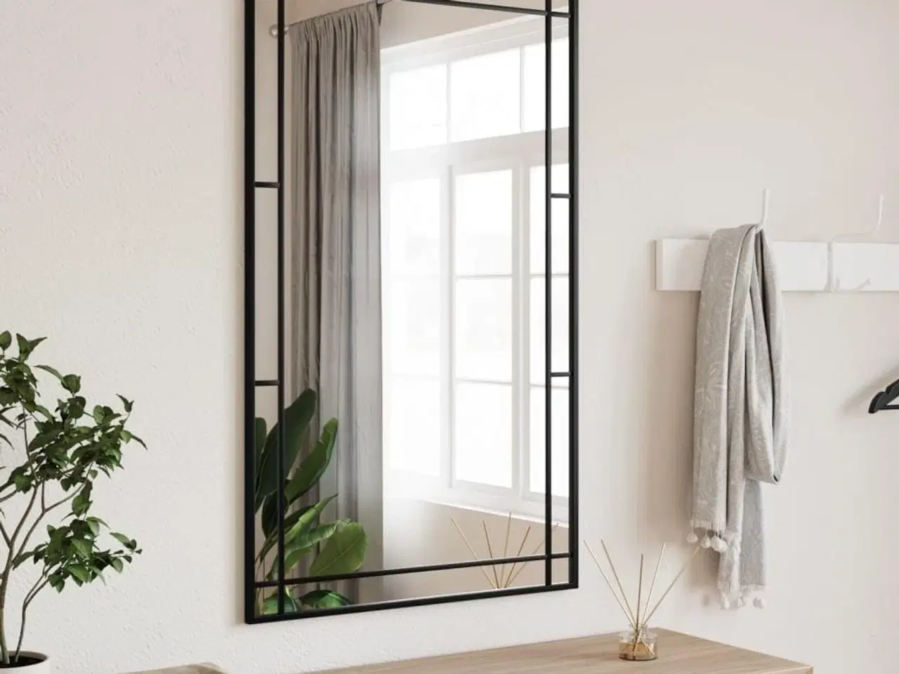 Billede 1 - Vægspejl 60x100 cm rektangulært jern sort