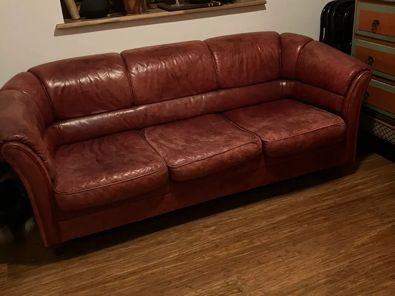 Billede 1 - Lædersofa