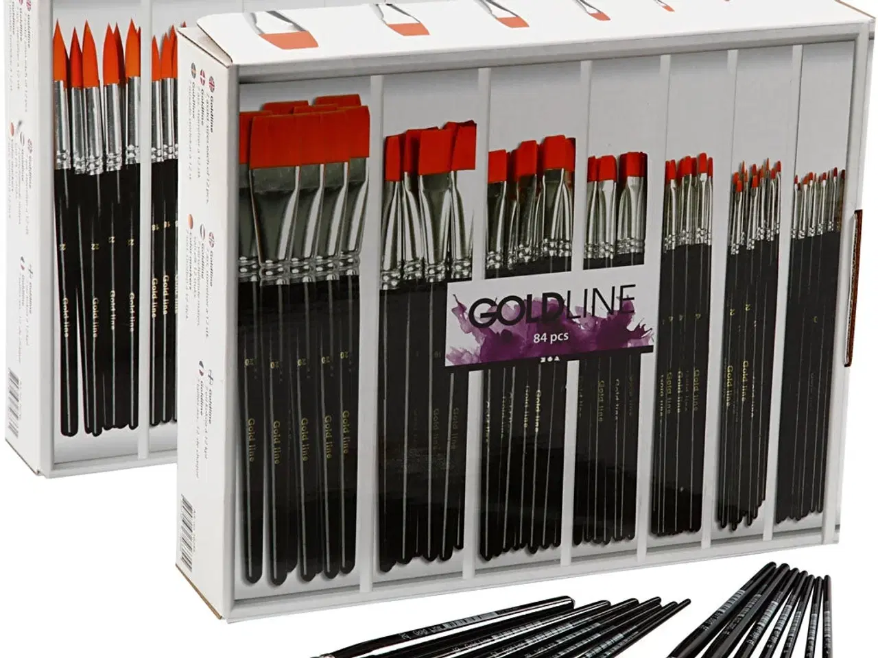 Billede 1 - 168 Nylon Pensler - Runde & Flade, 1-22 mm