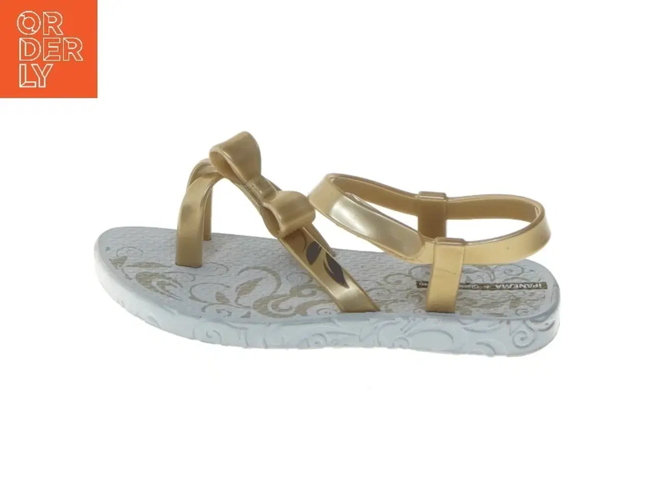 Billede 1 - Guldfarvede sandaler med sløjfe fra Ipanema (str. 22-23 cm)