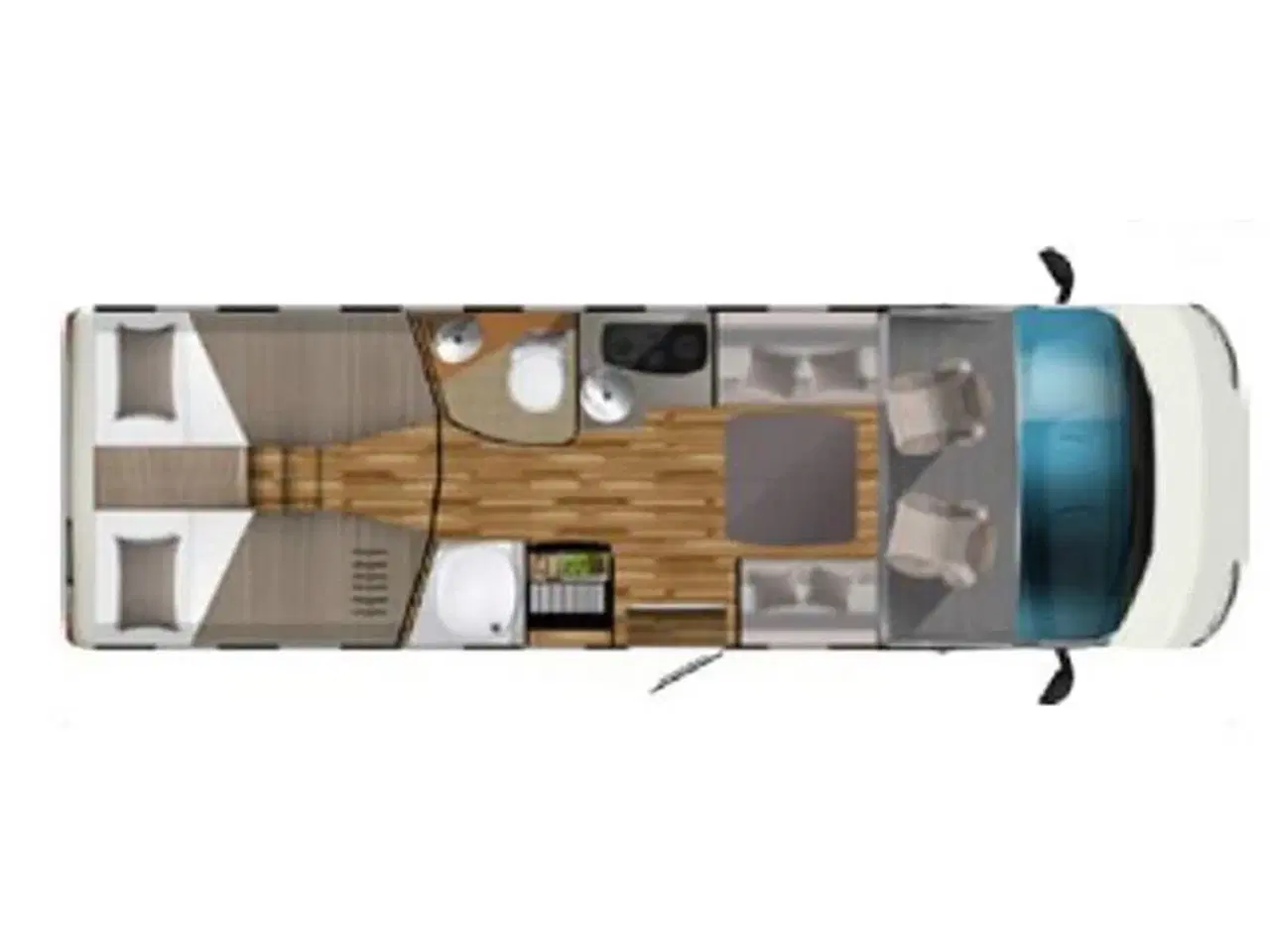 Billede 6 - 0 - Laika Ecovip 4109 DS Automatgear. 160HK.Face to face siddegruppe. lædersæder.