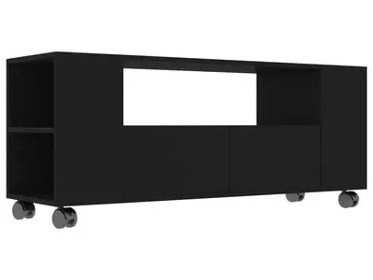 Billede 1 - vidaXL tv-bord 120x35x43 cm konstrueret træ sort