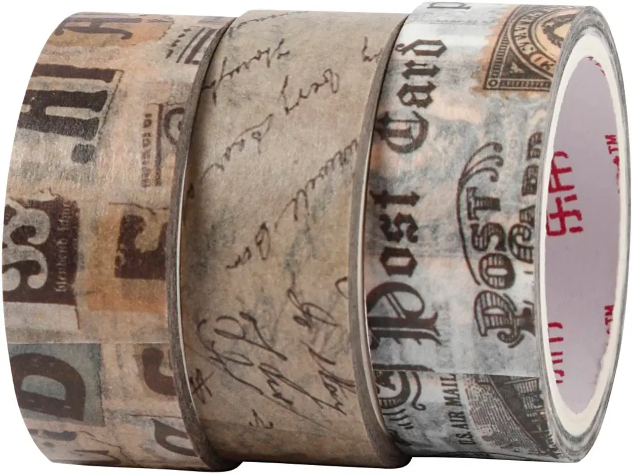 Billede 1 - Stilfuld Masking Tape til Brevkorrespondance - 3 ruller