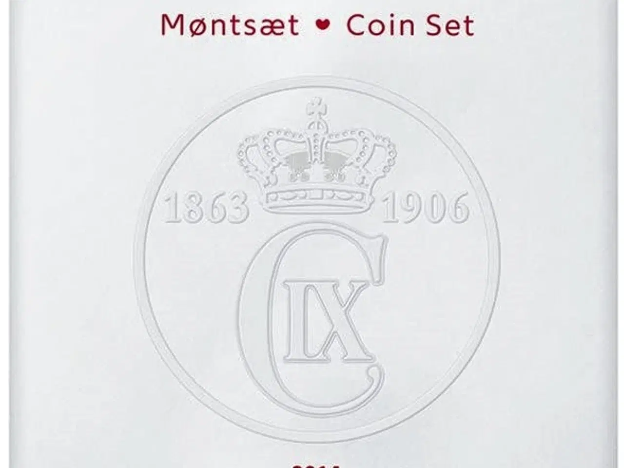 Billede 4 - DET KGL MØNTSÆT 2014 Med Christian IX  Monogram