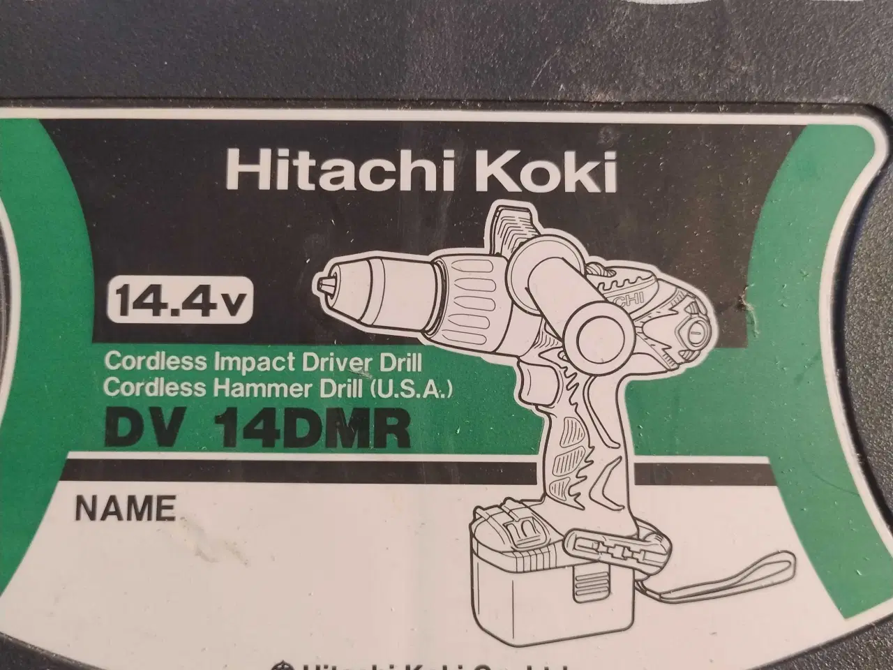 Billede 2 - Boremaskine Hitachi med hammer til batteri 
