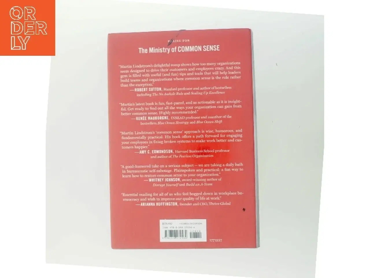 Billede 3 - The ministry of common sense : how to eliminate bureaucratic red tape, bad excuses, and corporate BS af Martin Lindstrøm (Bog)