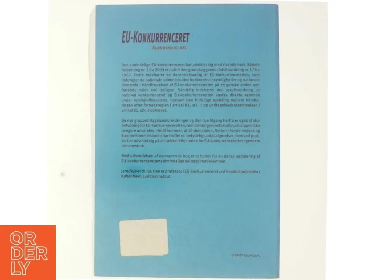 Billede 3 - EU-konkurrenceret : almindelig del af Jens Fejø (Bog)