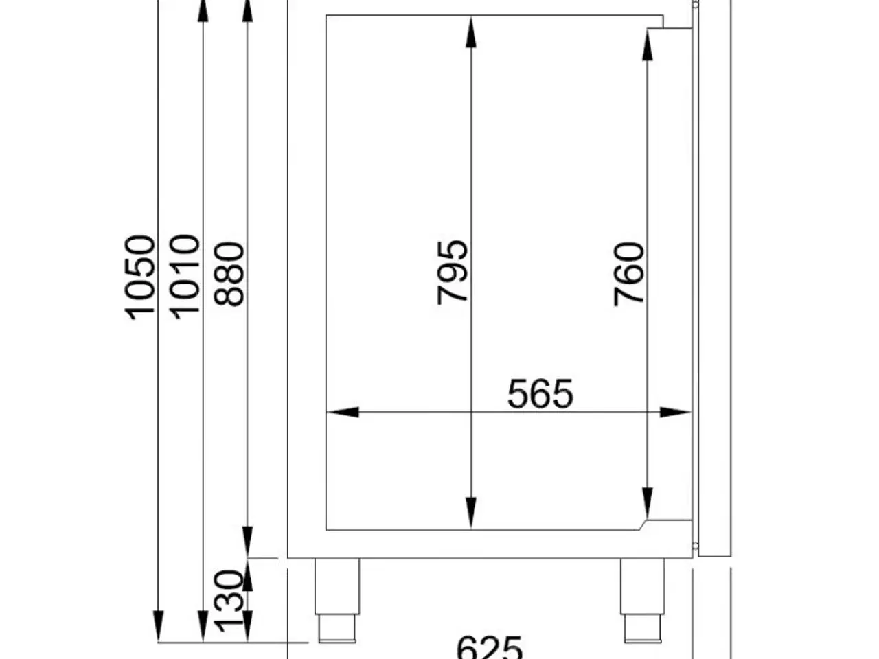 Billede 2 - Barkølebord – med 2 låger med vask – 155x70x95 cm