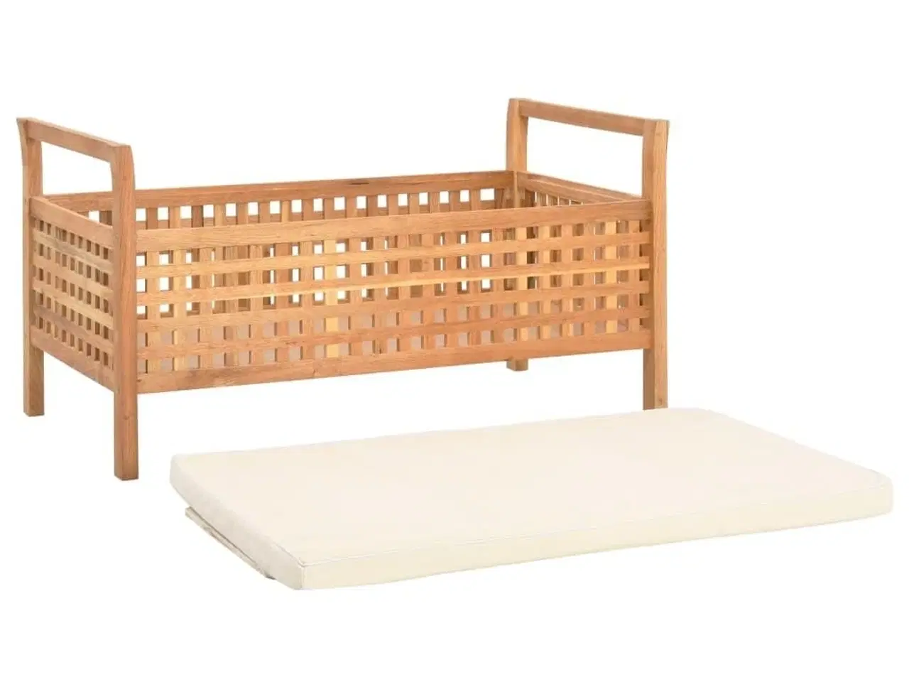 Billede 4 - Opbevaringsbænk 93 x 49 x 49 cm massivt valnøddetræ