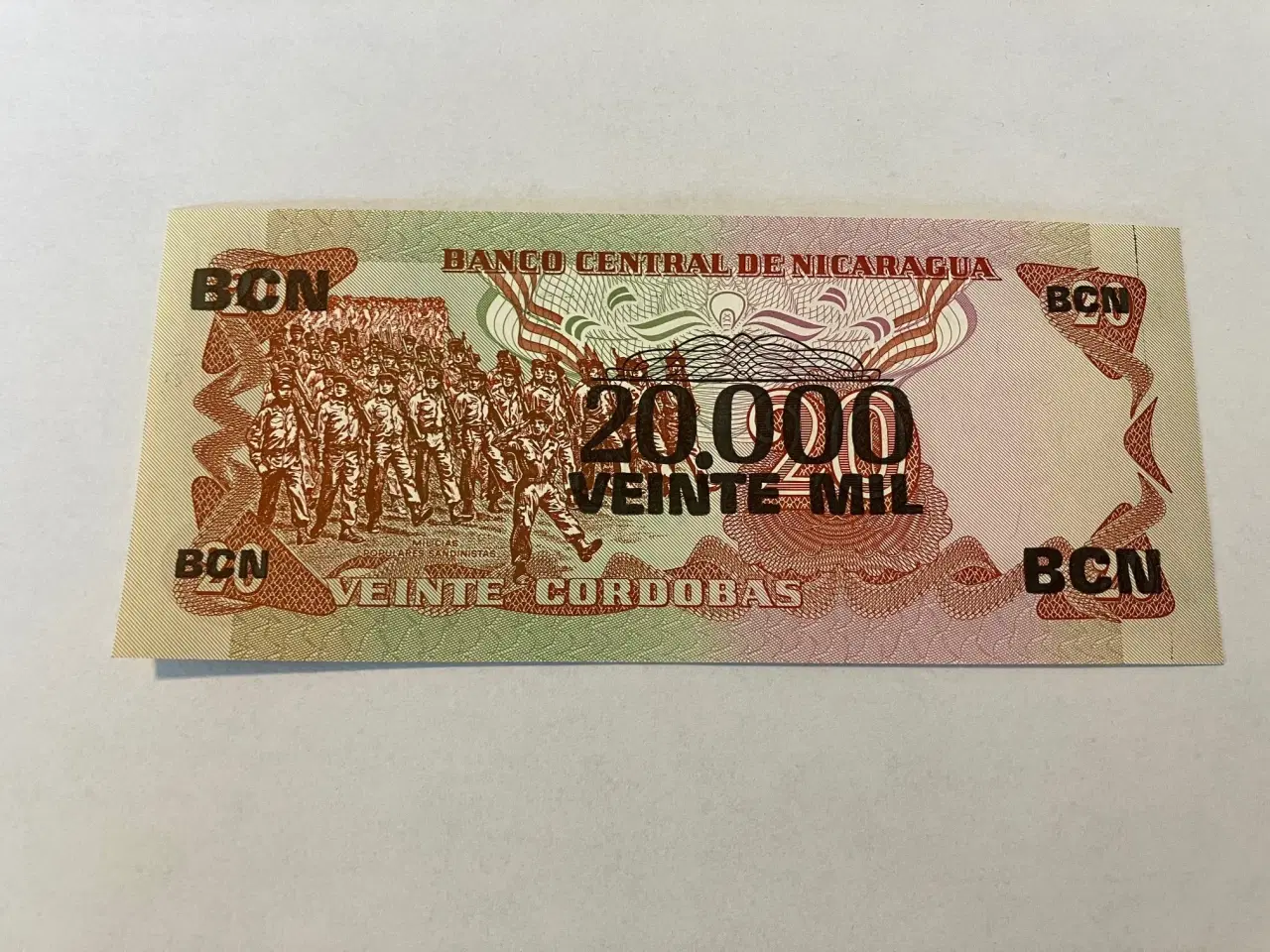 Billede 2 - 20000 Cordobas on 20 Cordobas Nicaragua 1984