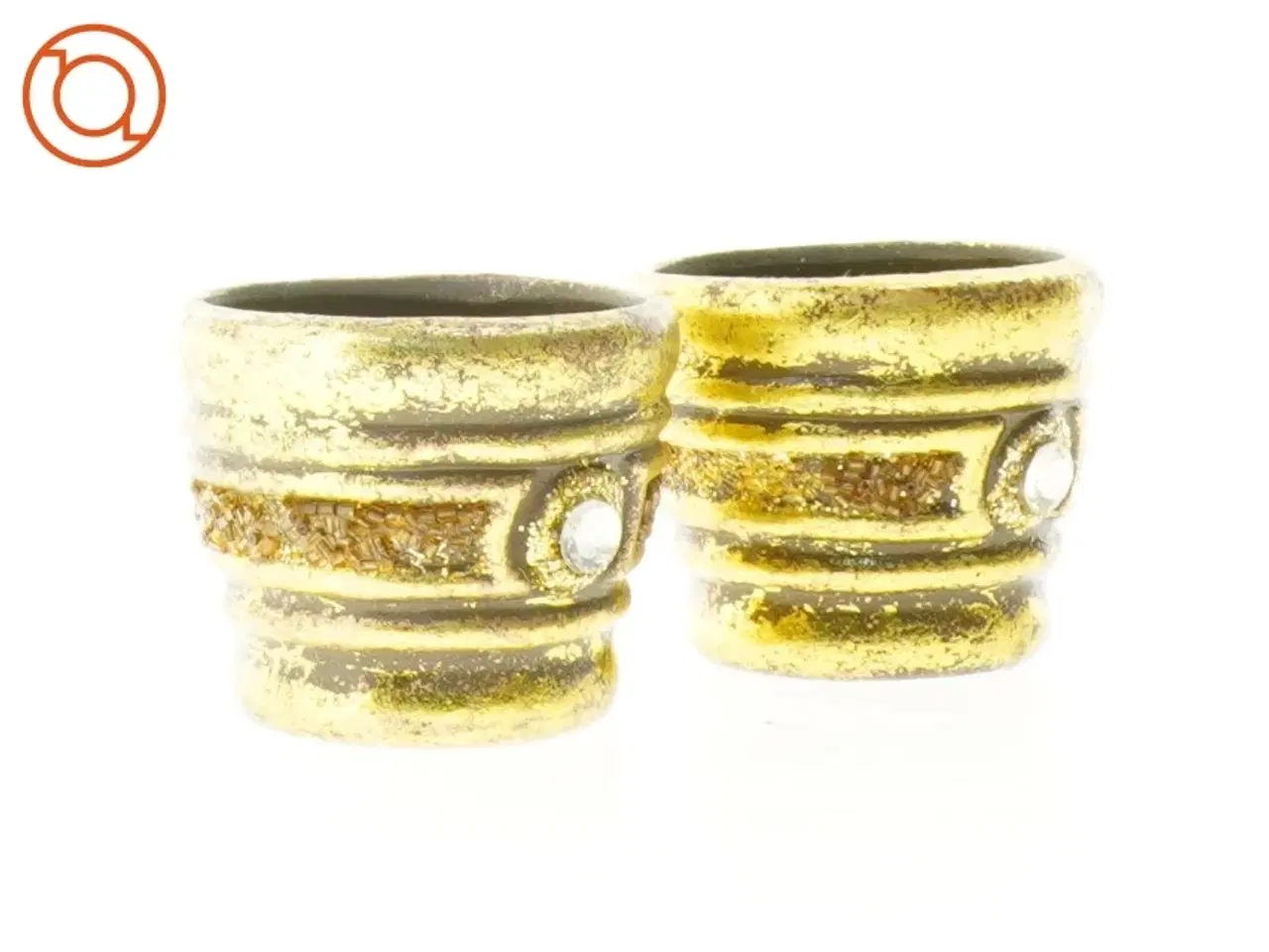 Billede 3 - Gyldne Lysestager/minipotter (str. 6 x 7 cm)