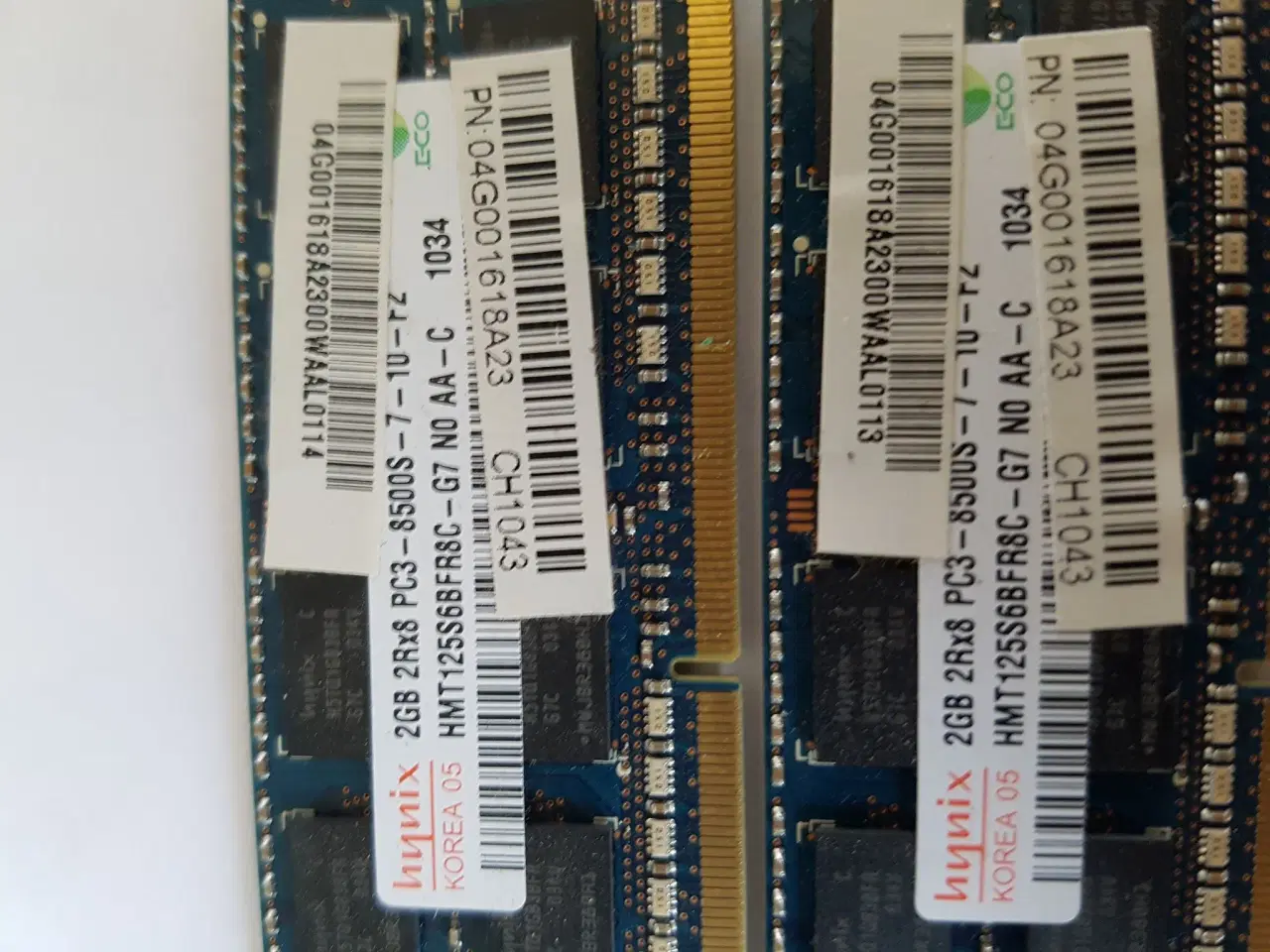 Billede 1 - 2x2 GB ddr3 Ram til bærbar pc