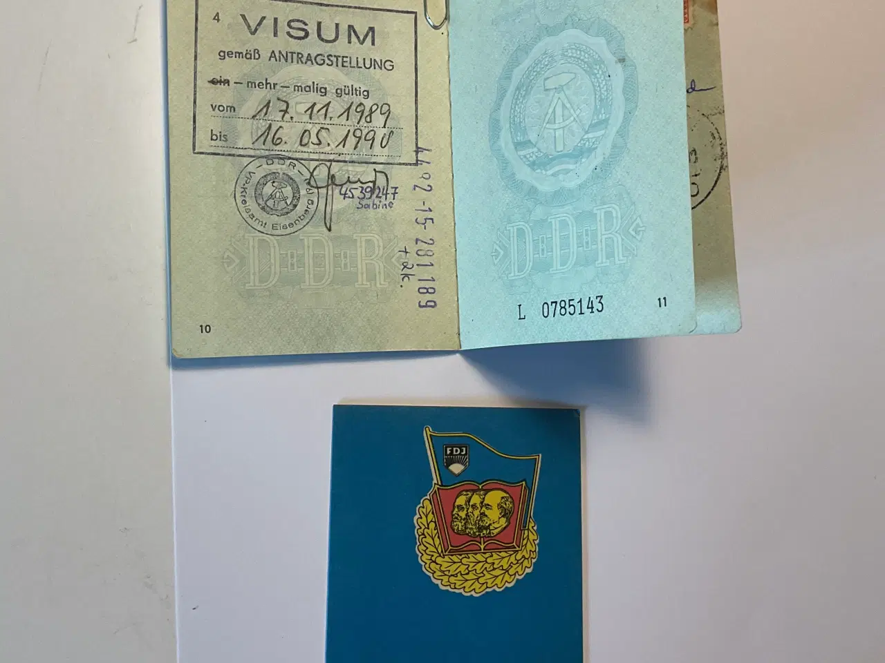 Billede 4 - DDR Personalausweis + Urkunde fra Østtyskland