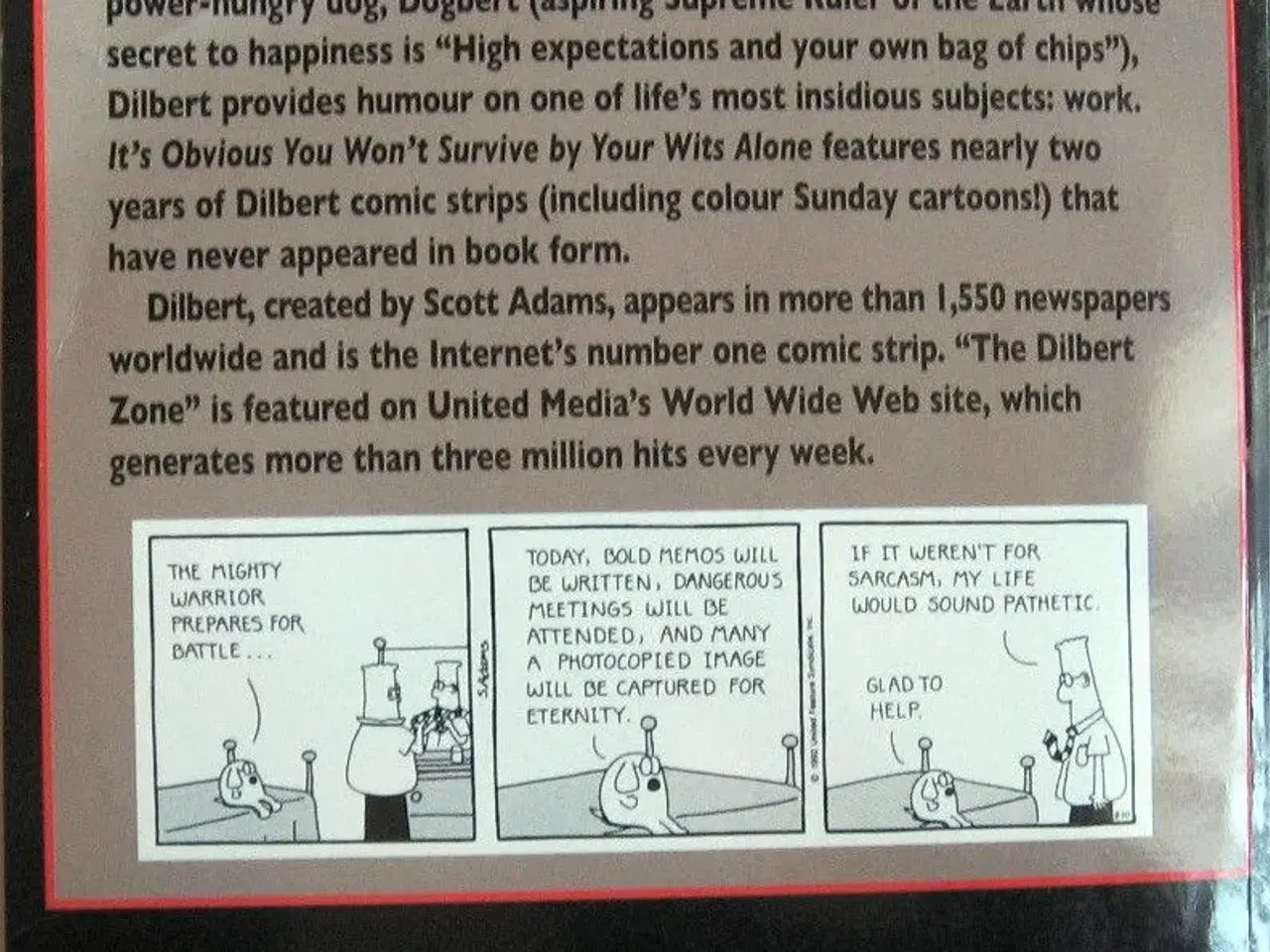 Billede 4 - Dilbert book - its obvious you wont survive by you