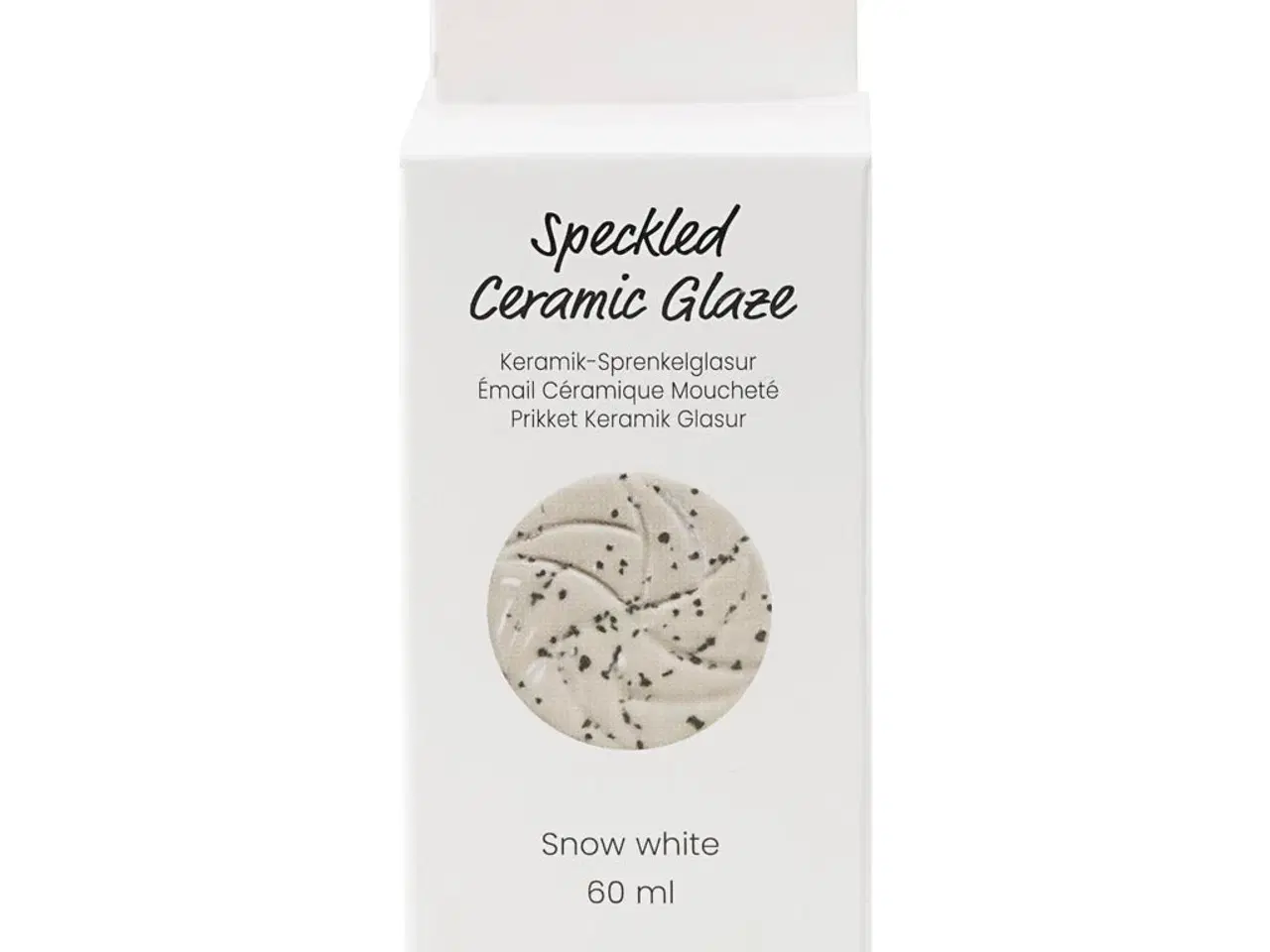 Billede 1 - Prikket Keramikglasur, 999-1060 °C, dækkende, snow white, 60 ml/ 1 ds.