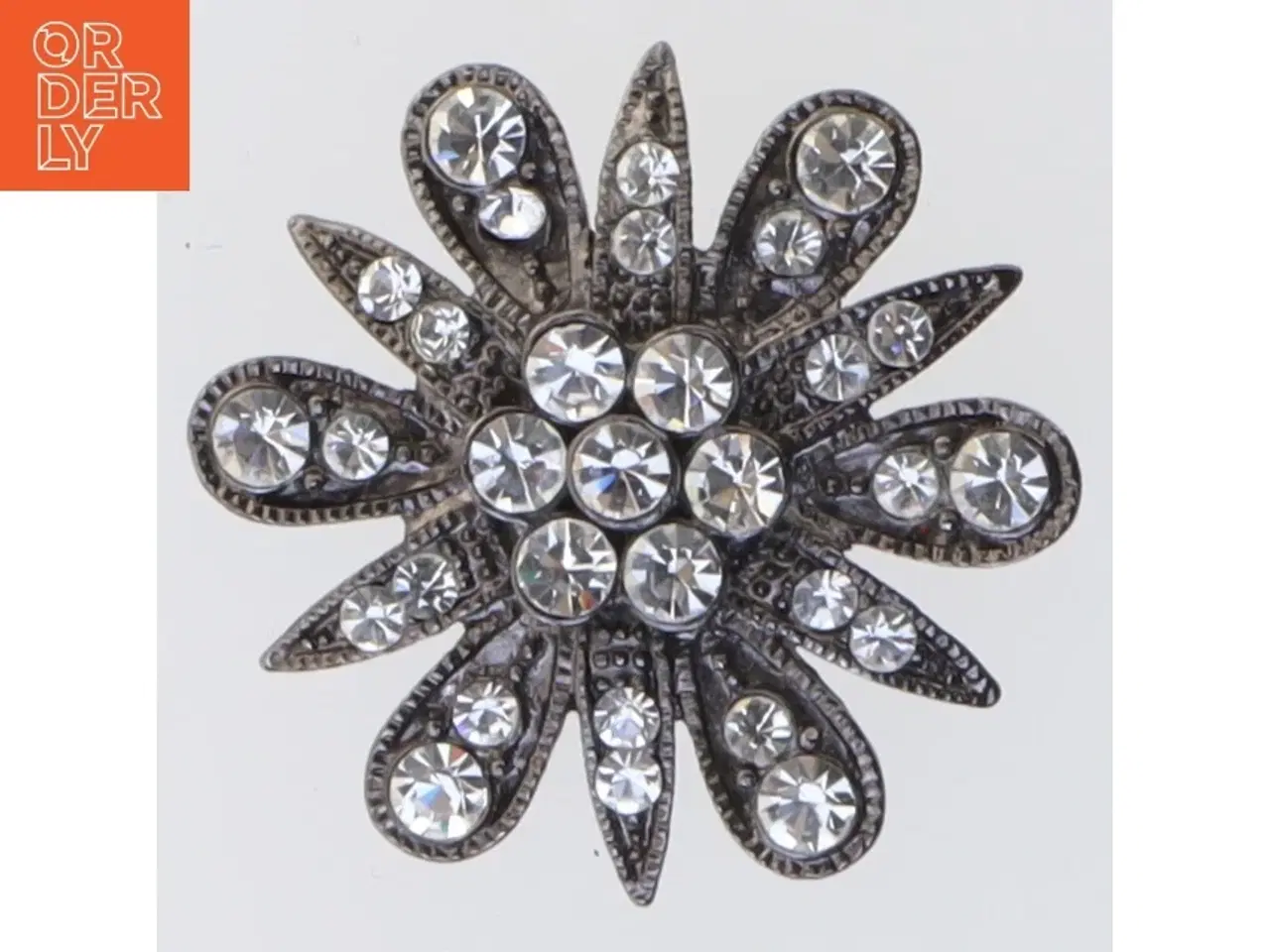 Billede 1 - Broche med sten (str. 4,5 cm)