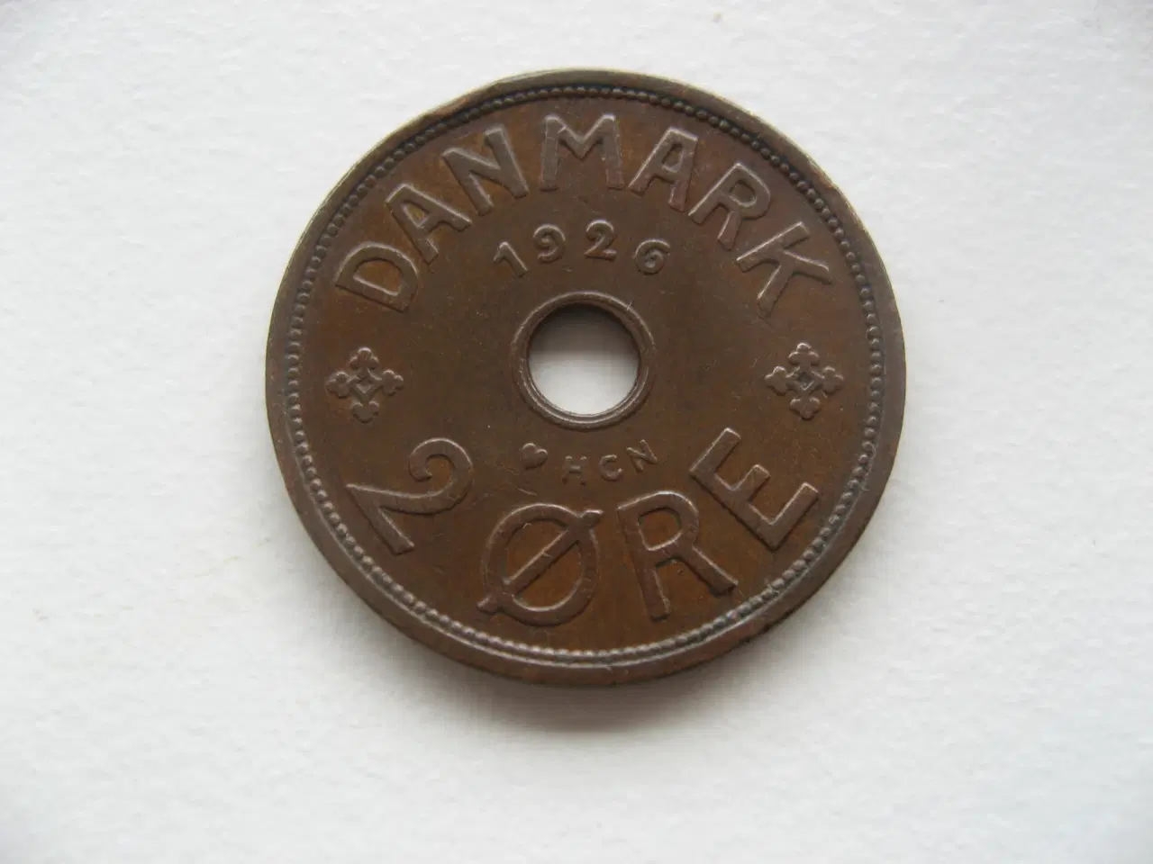 Billede 1 - Flot kobber 2 øre 1926HCN, den svære