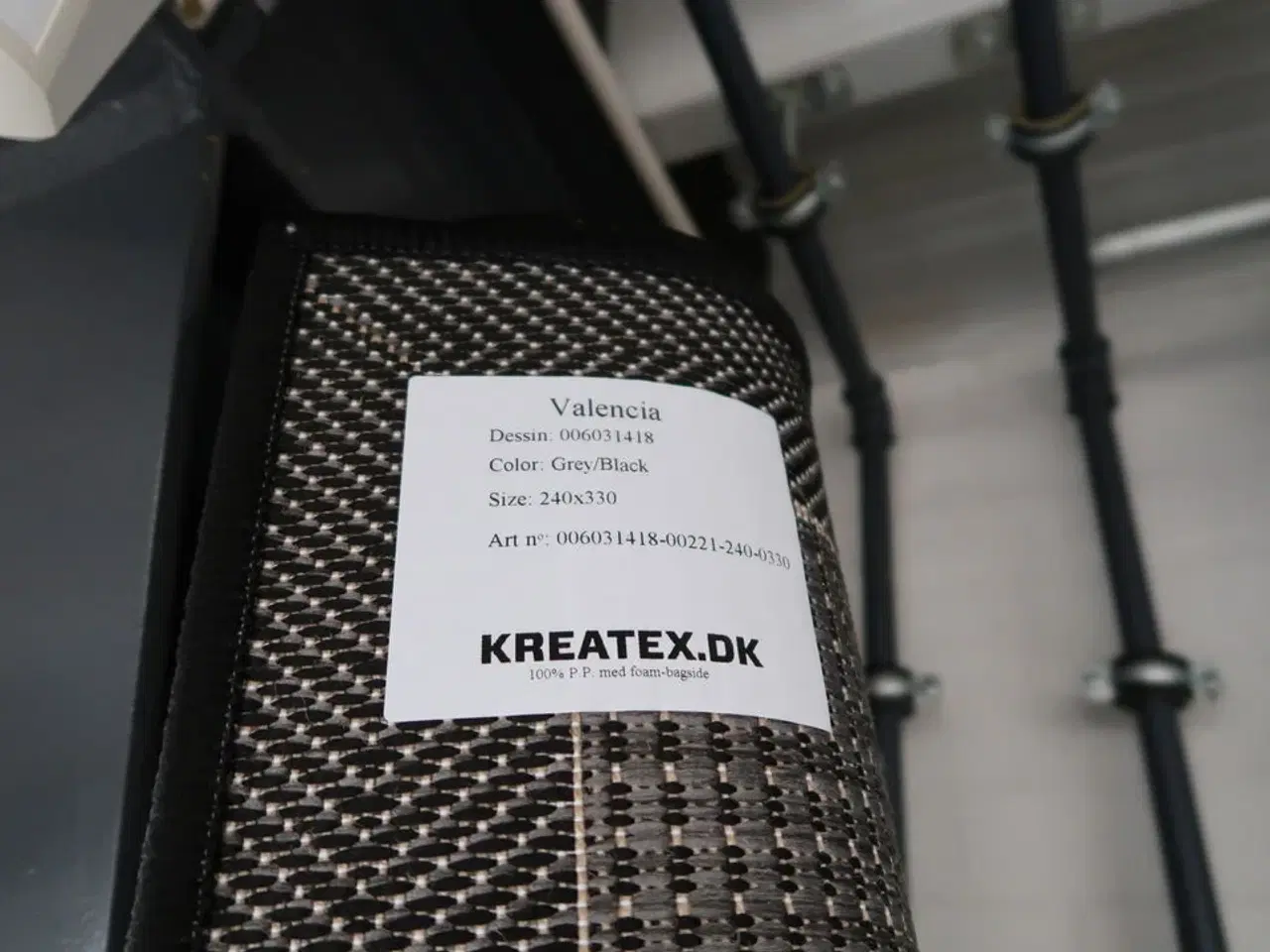 Billede 2 - Gulvtæppe KREATEX VALENCIA Grey/Black