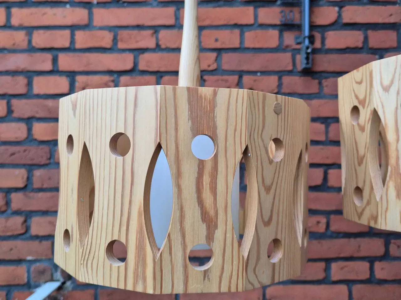 Billede 2 - Sjældne svenske retrolamper i fyrretræ 