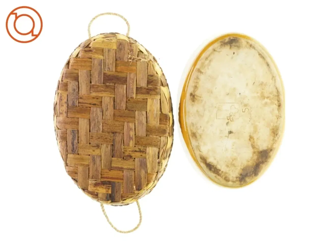 Billede 4 - Porcelæns fad med bærgerkurv