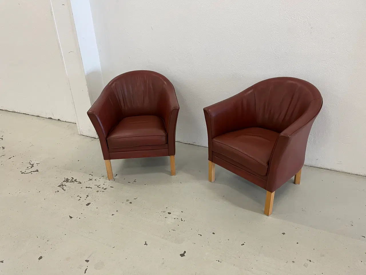 Billede 2 - Mogens Hansen MH80 2 lænestole i light Brown.