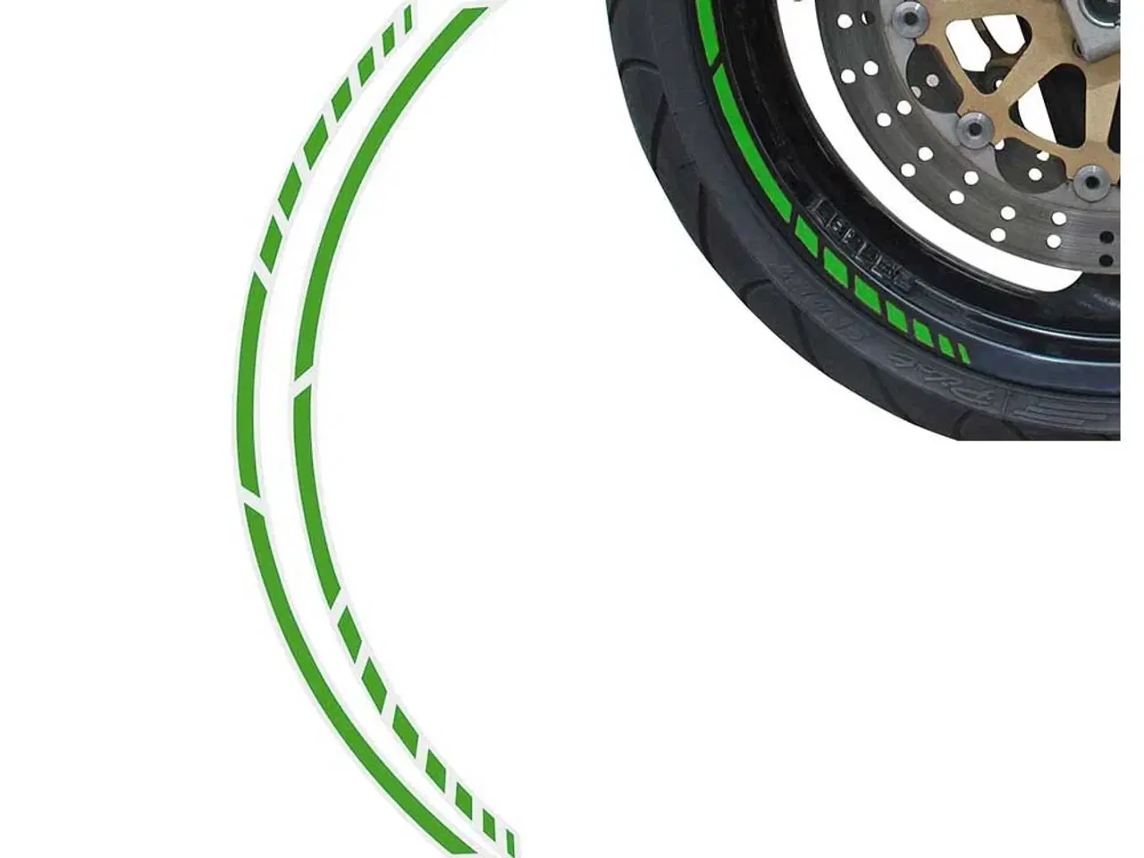 Billede 1 - Fælgbånd til MC green