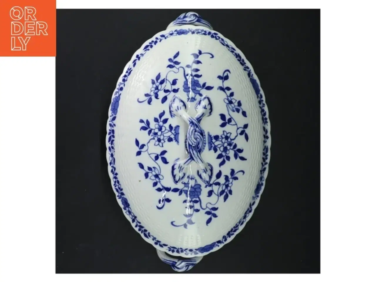 Billede 4 - Oval porcelænsfad med låg (str. 26x17 cm)