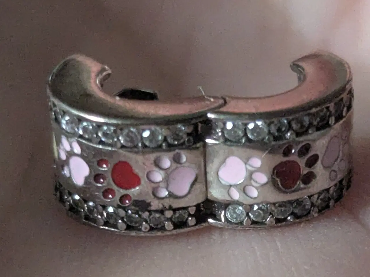 Billede 7 - Kugle med poter og zirkoner. sterling sølv.