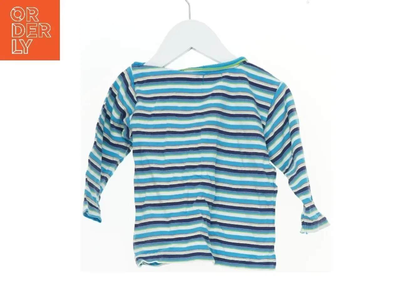 Billede 2 - Langærmet stribet bluse til børn med scooter motiv fra Name It (str. 74)