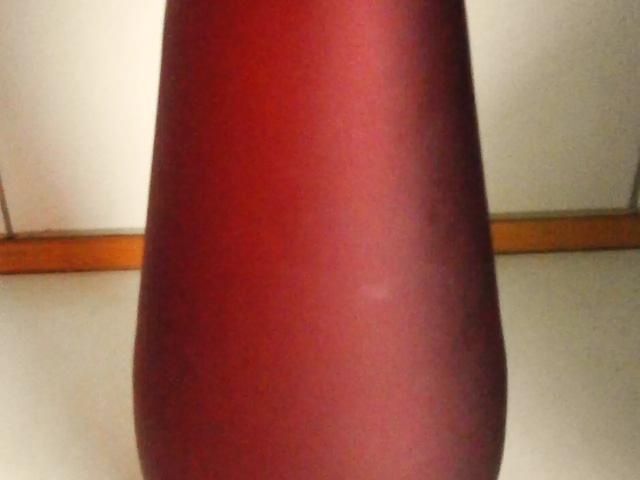 Billede 1 - Rød - MUNDBLÆST Glas Vase