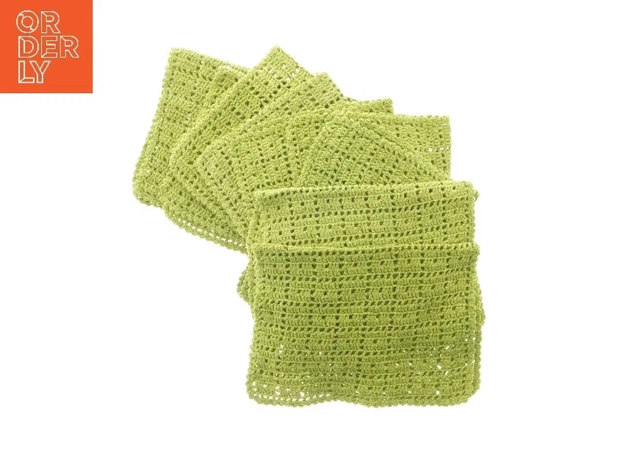 Billede 1 - Hæklet grøn klud (str. 26x36 cm)