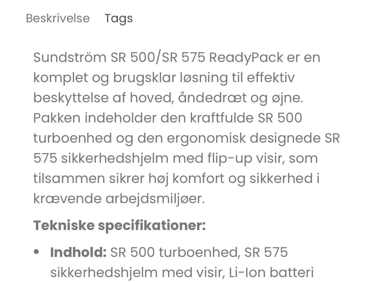 Billede 3 - Sundström friskluft maske 