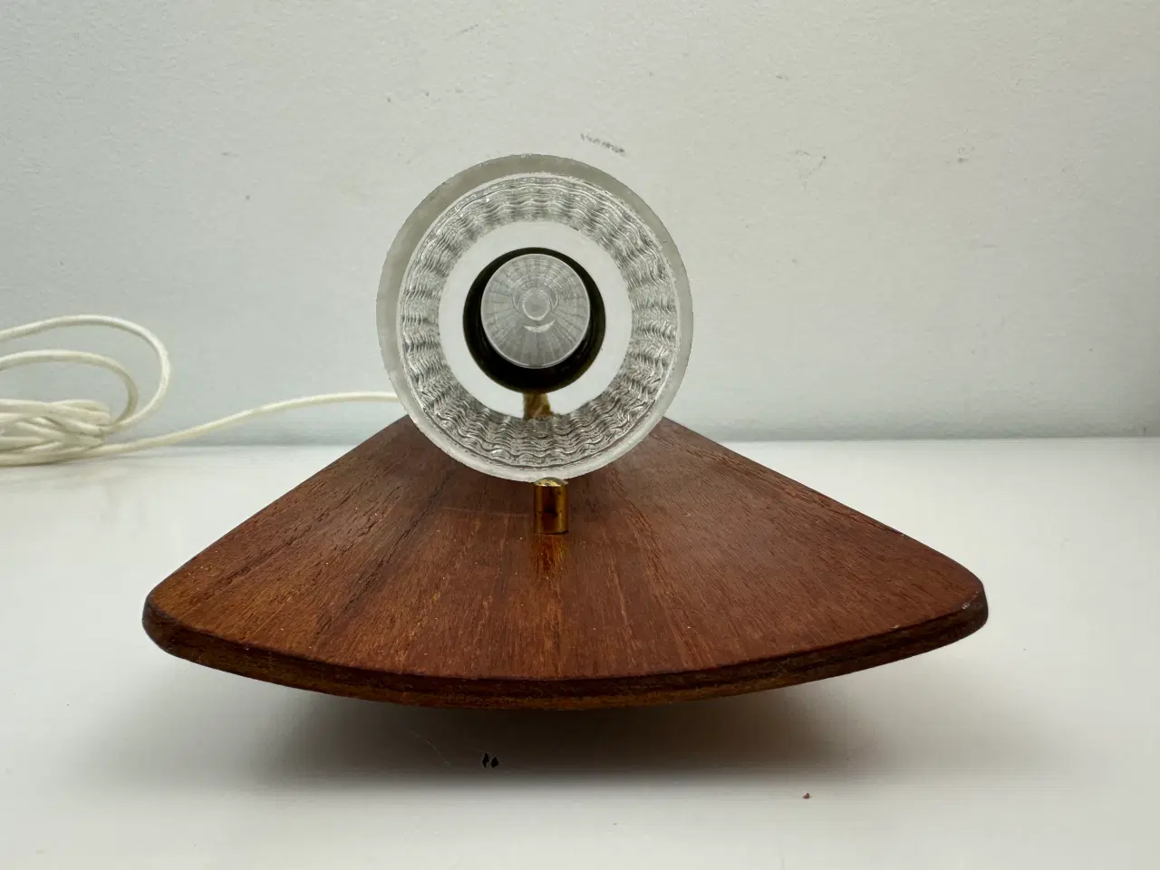 Billede 6 - Teak retro lampe m. glas