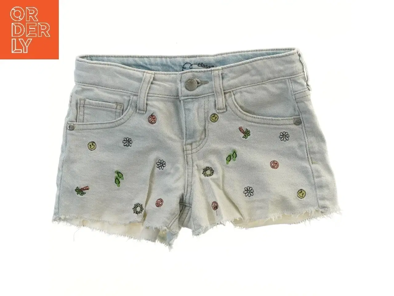 Billede 1 - Lyse denim shorts med broderier fra Art Class (str. 128)