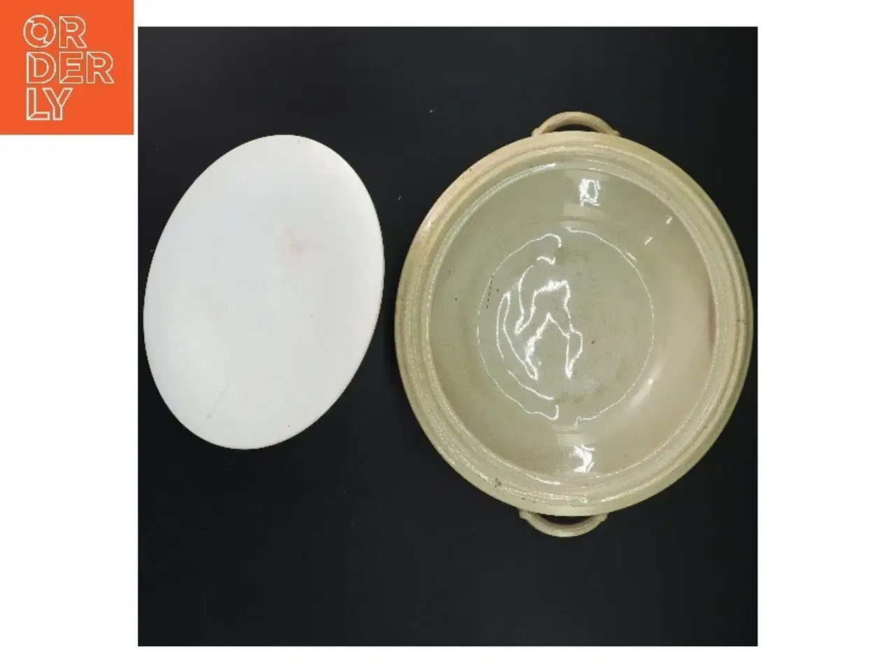 Billede 5 - Porcelæns skål med låg (str. Ø 25x6 cm)