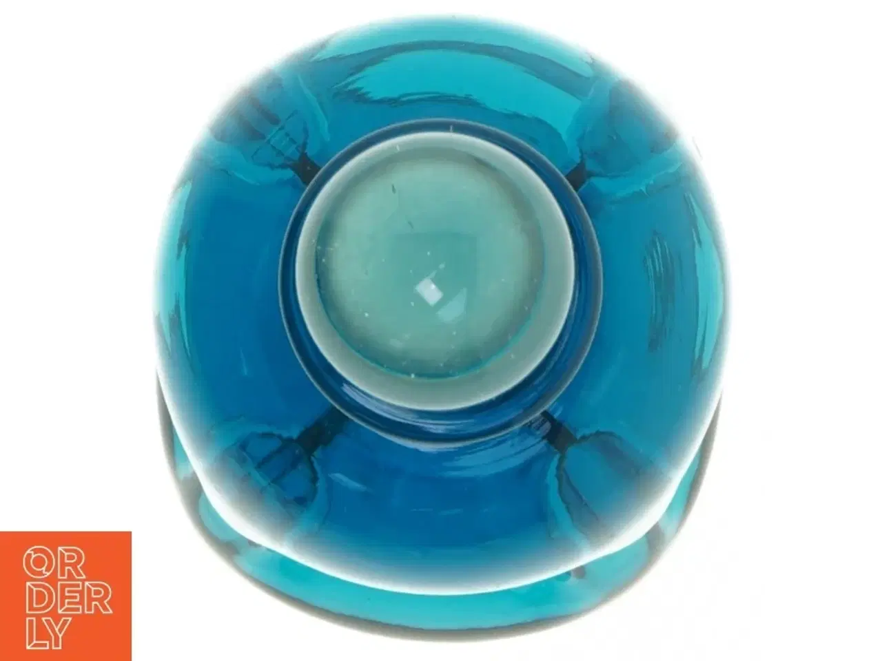 Billede 7 - Sæt af blå glasflasker (str. 27 og 14 cm)