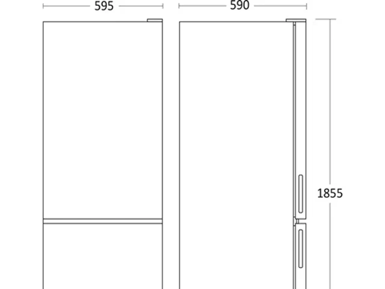 Billede 2 - NYT Scandomestic SKF327XE Kølefryseskab, 185,5 cm