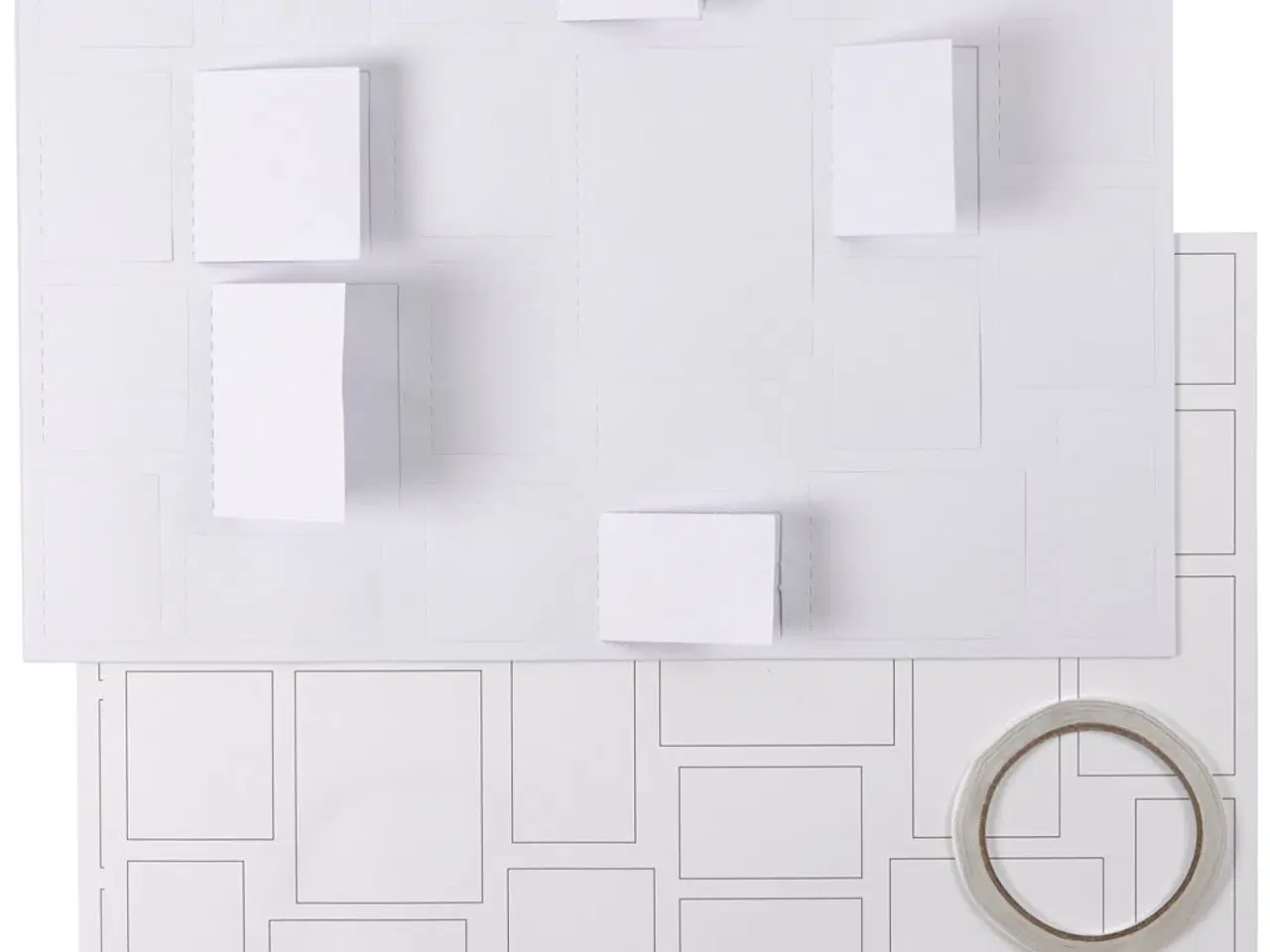 Billede 1 - Julekalender, str. 30x42 cm, hvid, 5 stk./ 1 pk.